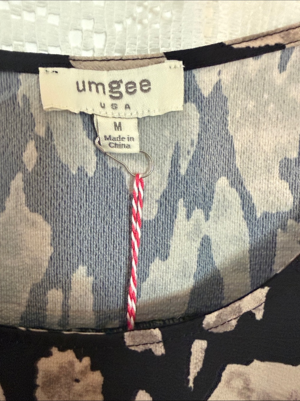 Umgee Black & Taupe Abstract Tie-Waist Mini Dress | NWT | Size M - Picture 3 of 7